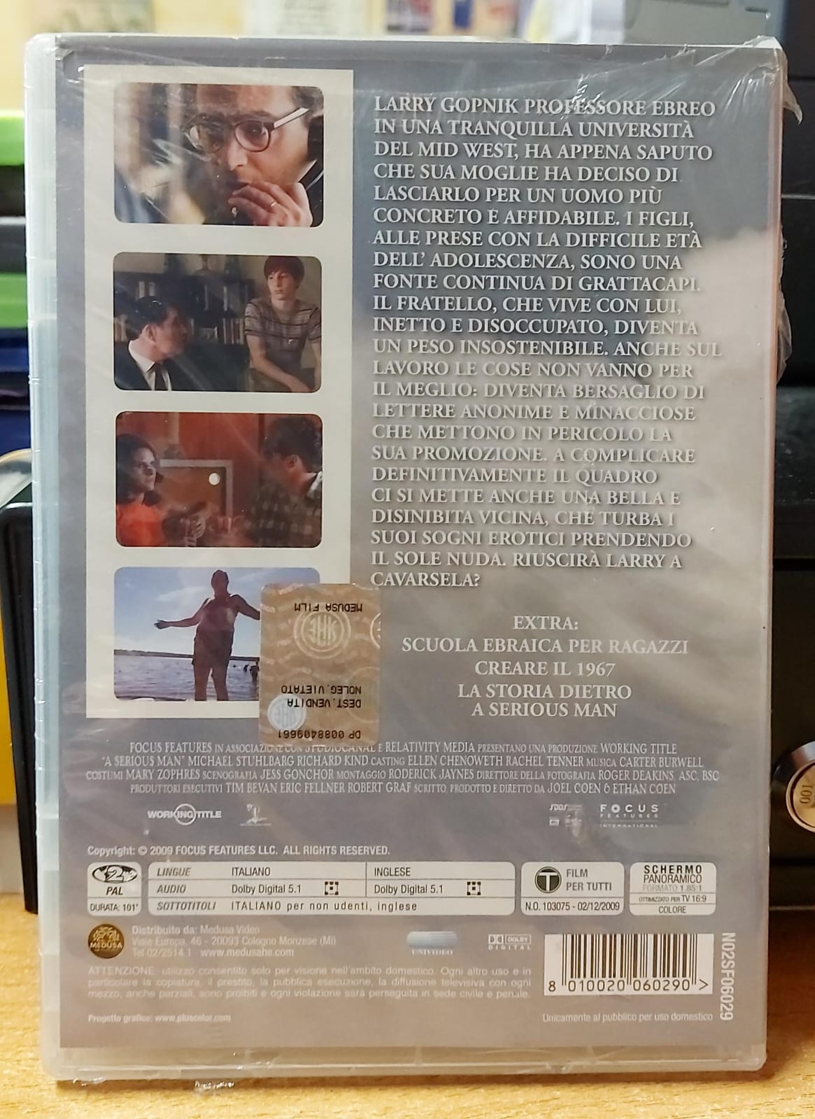 A Serious Man DVD – retro copertina e dettagli tecnici