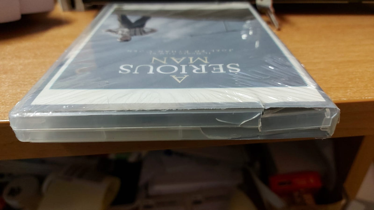 A Serious Man DVD sigillato – dettaglio del danno al bordo della confezione