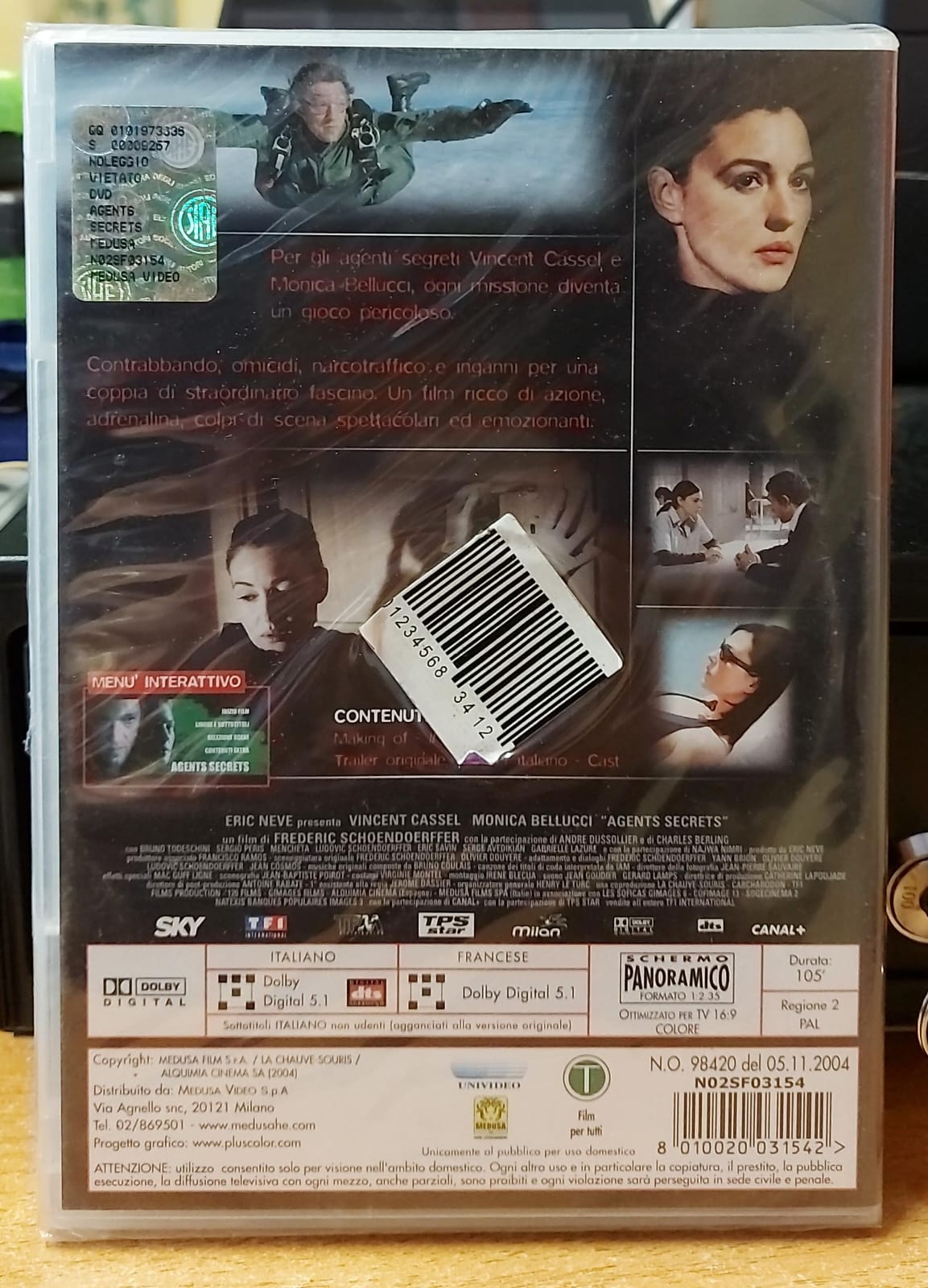 Agents Secrets DVD – retro copertina e dettagli edizione