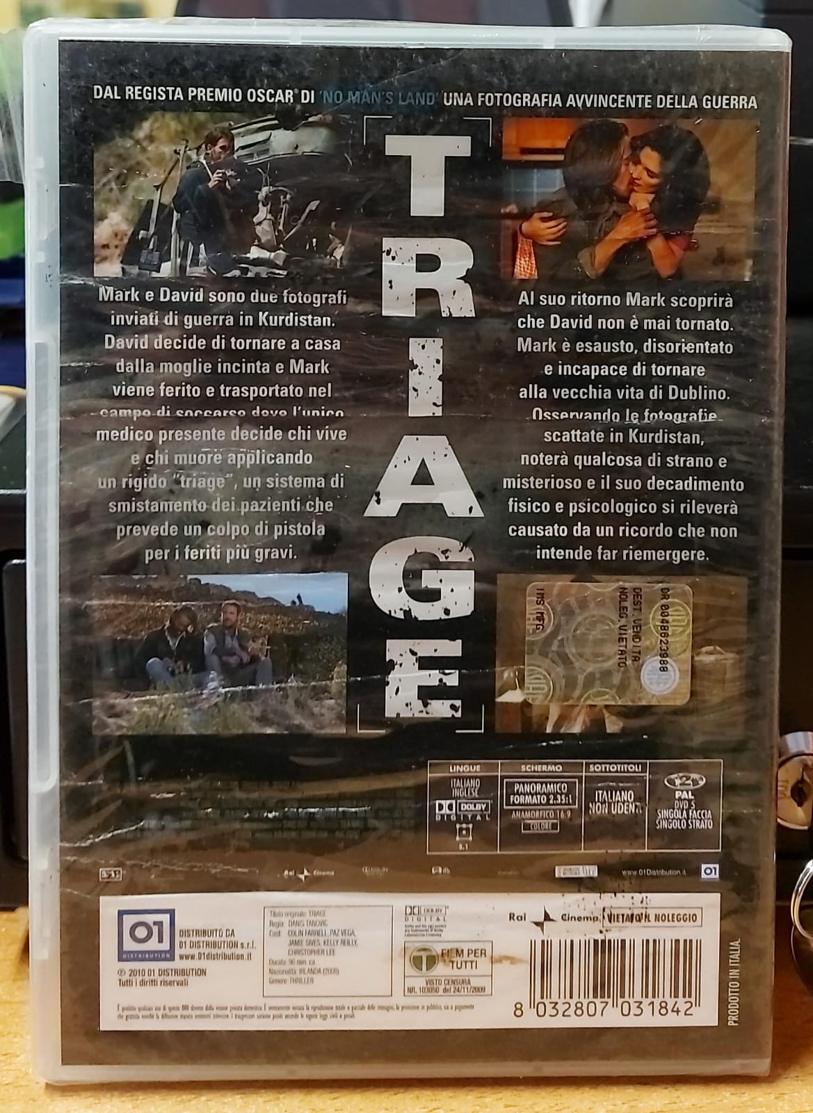 Triage DVD – retro copertina e dettagli edizione