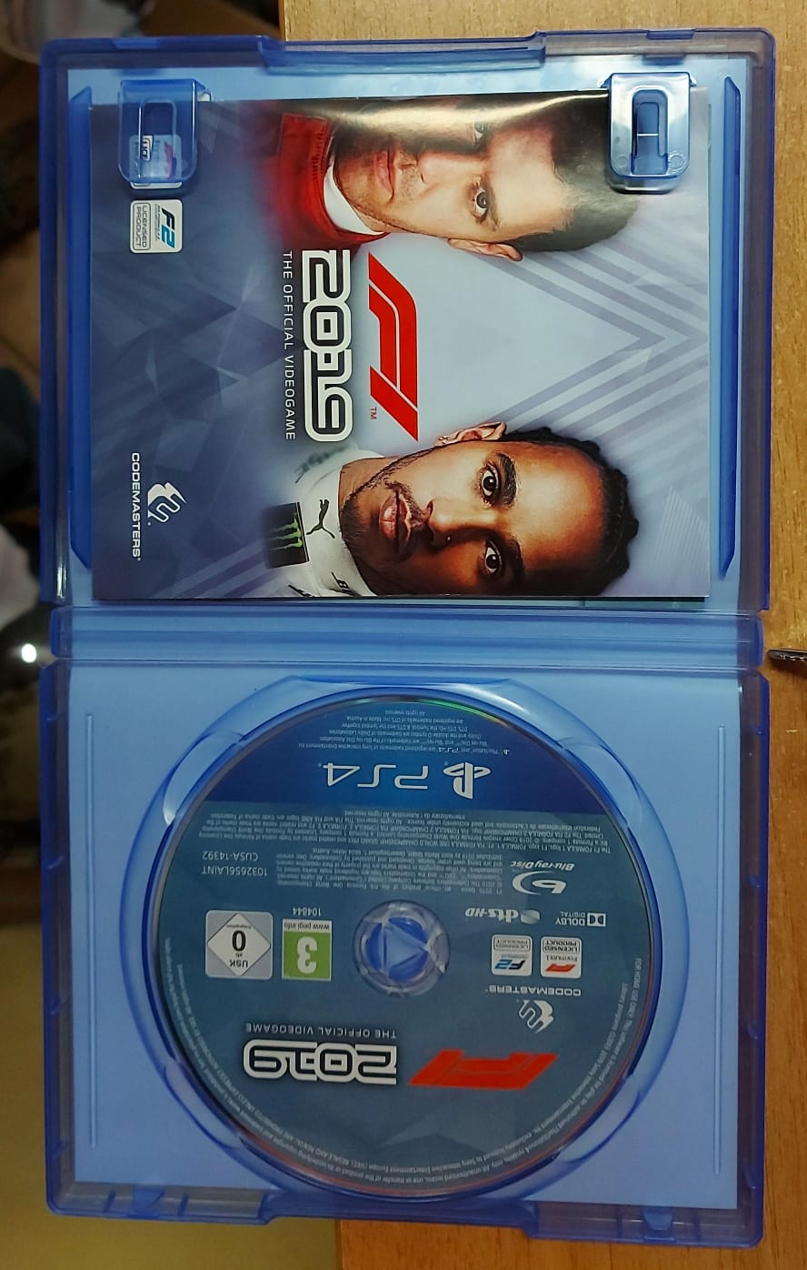 F1 2019 Anniversary Edition PS4 usato - disco e inserto nella custodia