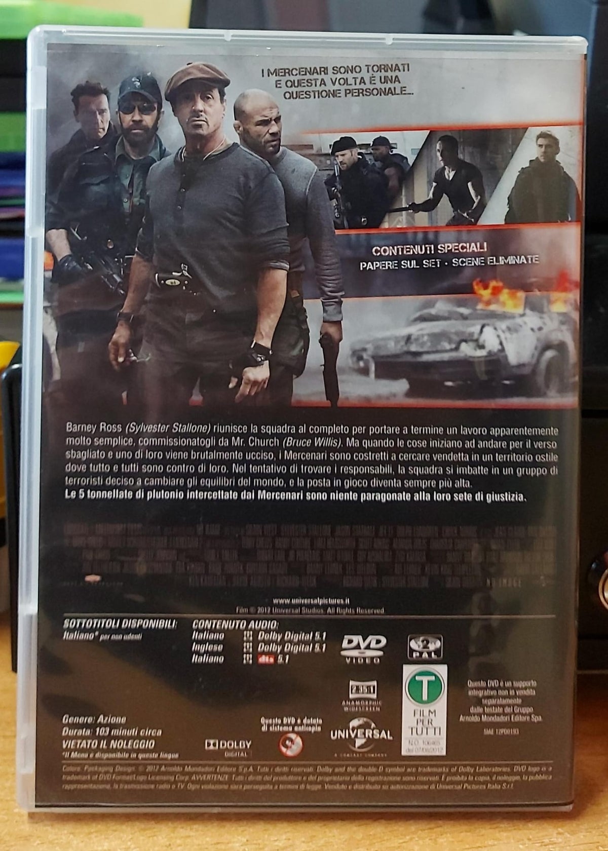 I Mercenari 2 The Expendables DVD - retro con trama e dettagli tecnici