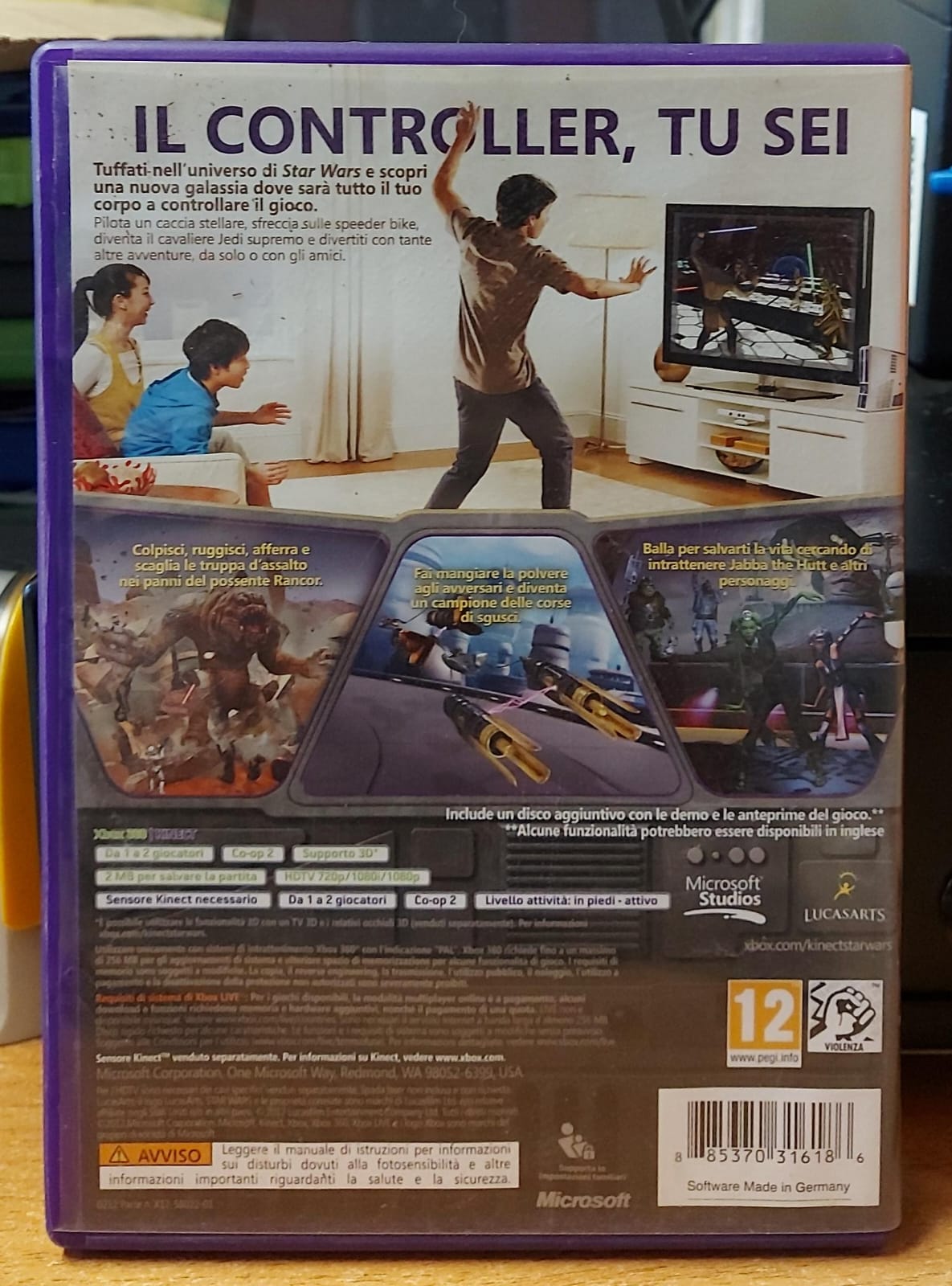 Kinect Star Wars – Xbox 360 PAL Italiano con disco bonus