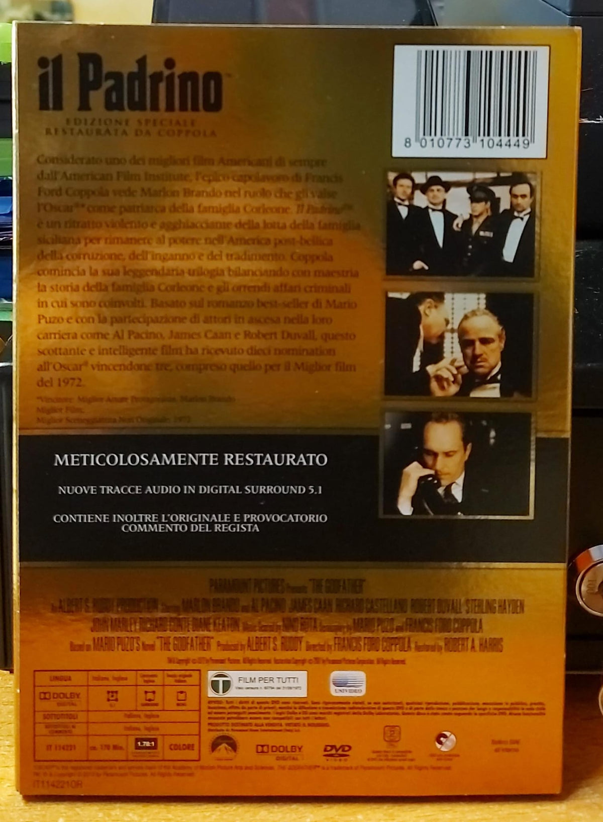 Il Padrino (1972) – DVD Edizione da Collezione Restaurata da Coppola Usato